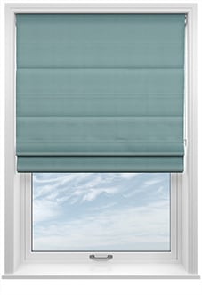 Shima Faux Silk, Azure - Twist&Fit Roman Blind